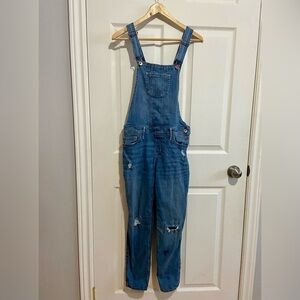 Abercrombie Kids Blue Denim Jean Overalls Sz 15/16